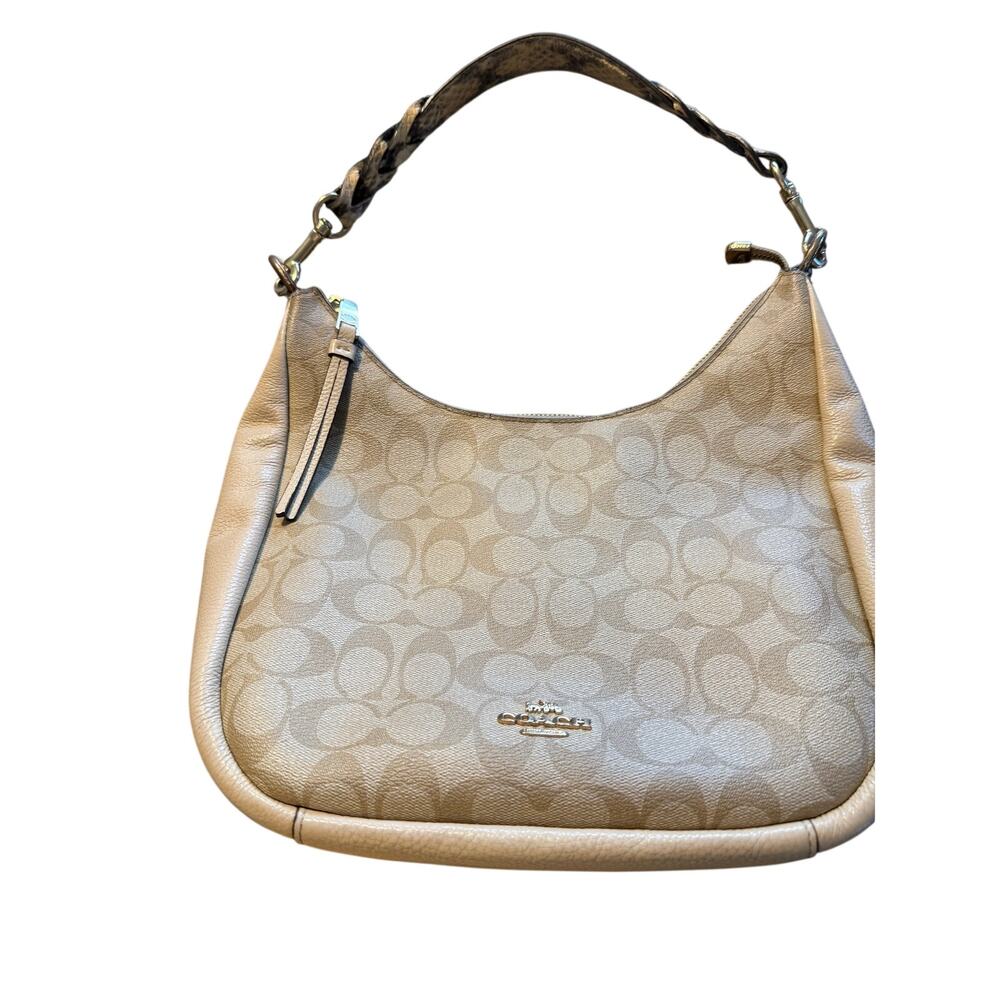 Coach Jules hobo in ivory with snake skin handle